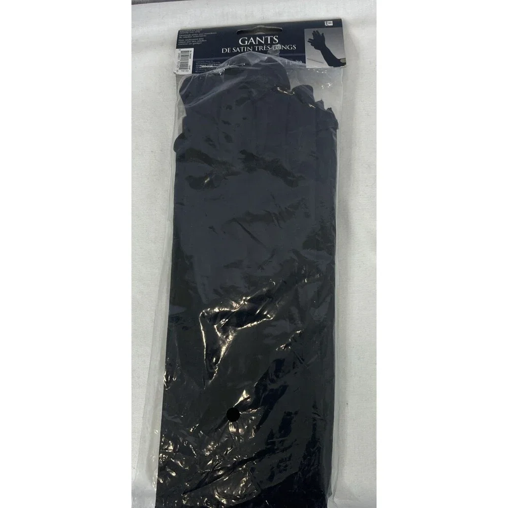 Gantz Extra Long Satin Gloves Black One Size NEW